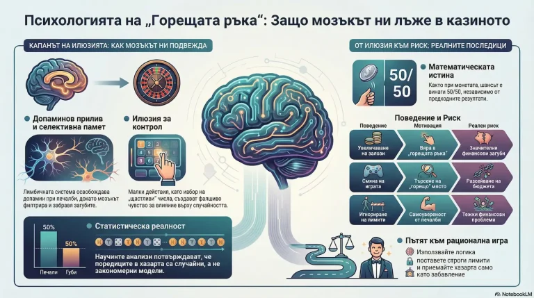 Какво представлява заблудата „горещата ръка“?