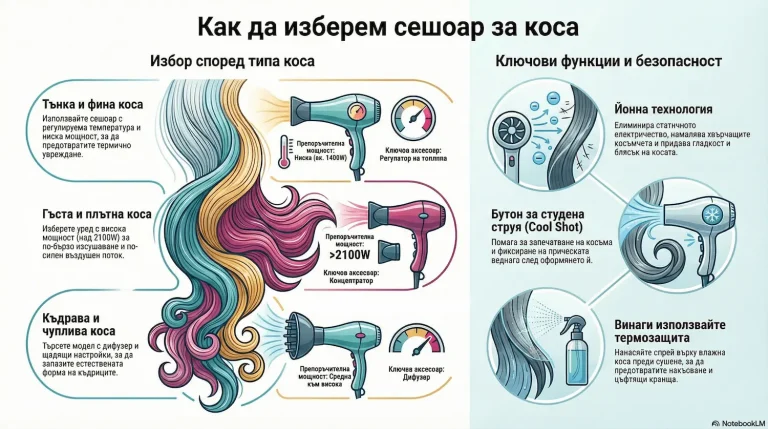 Как да изберем перфектния сешоар за коса