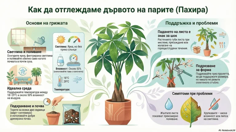Как да отглеждаме дървото на парите (Пахира)